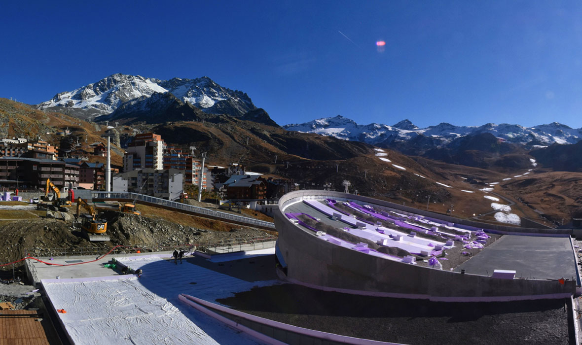 Centre sportif de Val Thorens - L’isolation inversée JACKODUR® deviendra (aussi) une piste de ski !