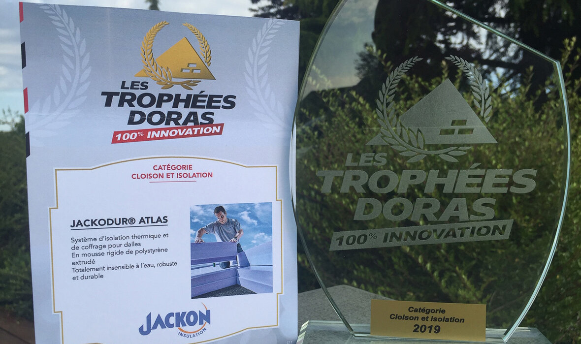 Le Trophée DORAS 100 % innovation 2019 est attribué à JACKODUR® Atlas !