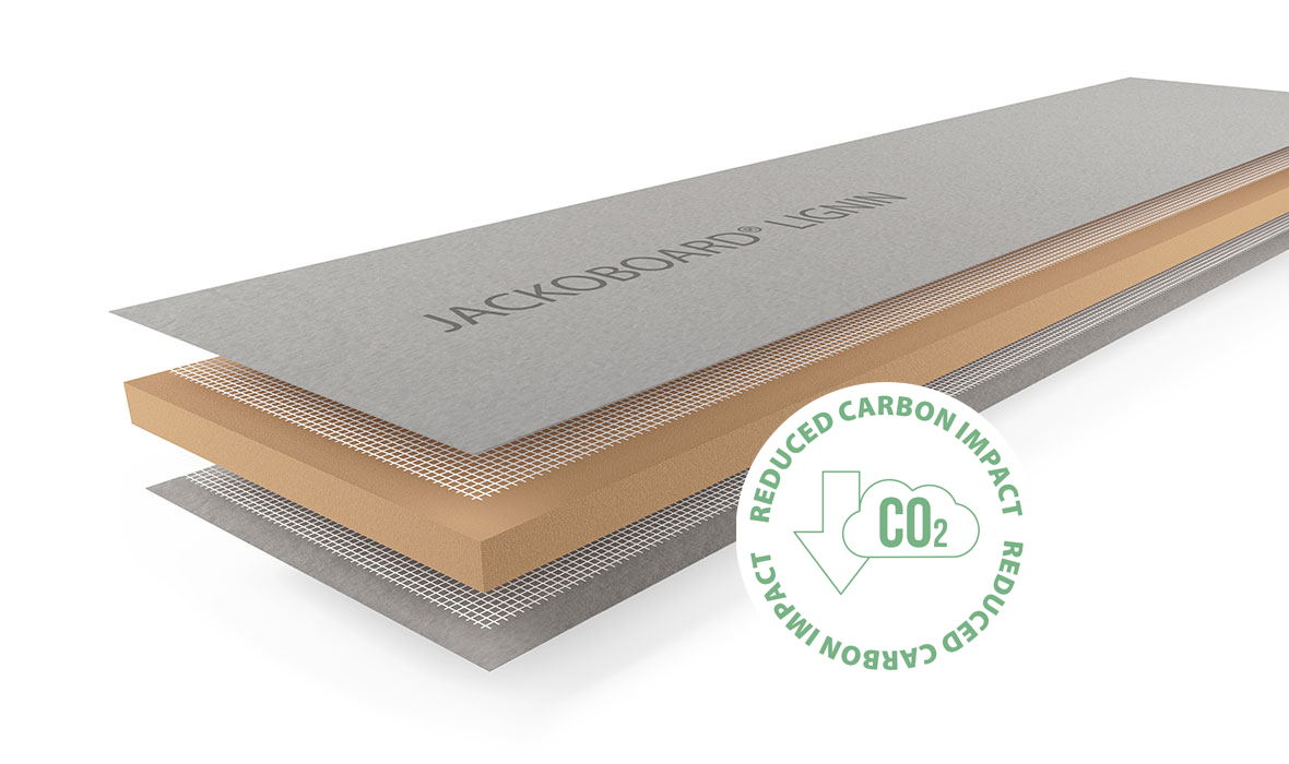 JACKOBOARD® LIGNIN : Le panneau de construction optimisée en CO2 pour la conception moderne de salles de bains est lancé