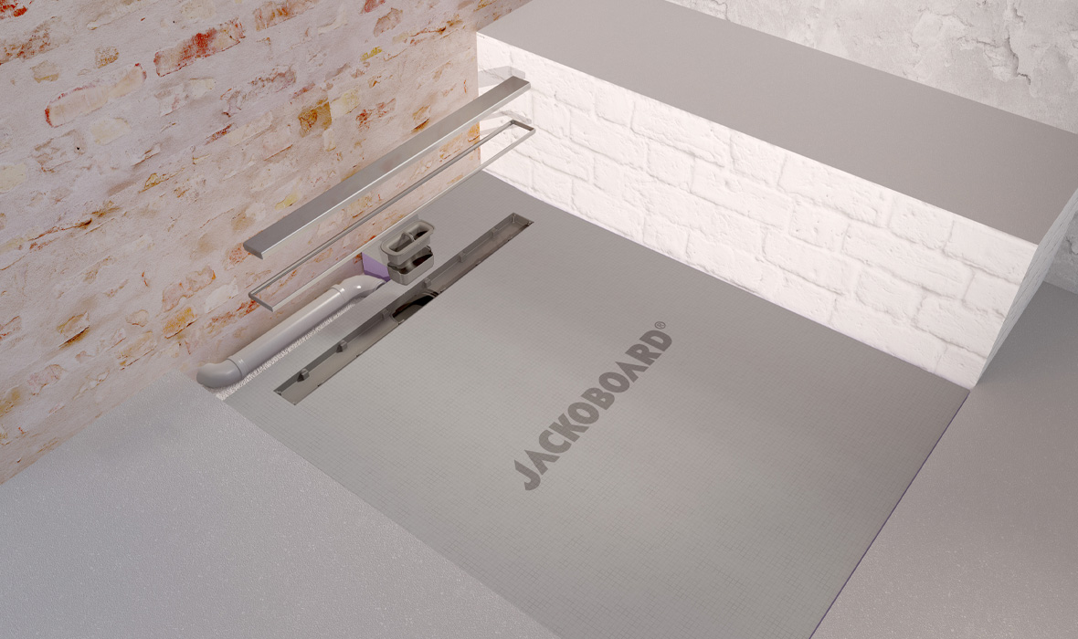 JACKOBOARD® Aqua Reno Line : le receveur extra-plat pour douches de plain-pied, pensé pour la rénovation comme le neuf
