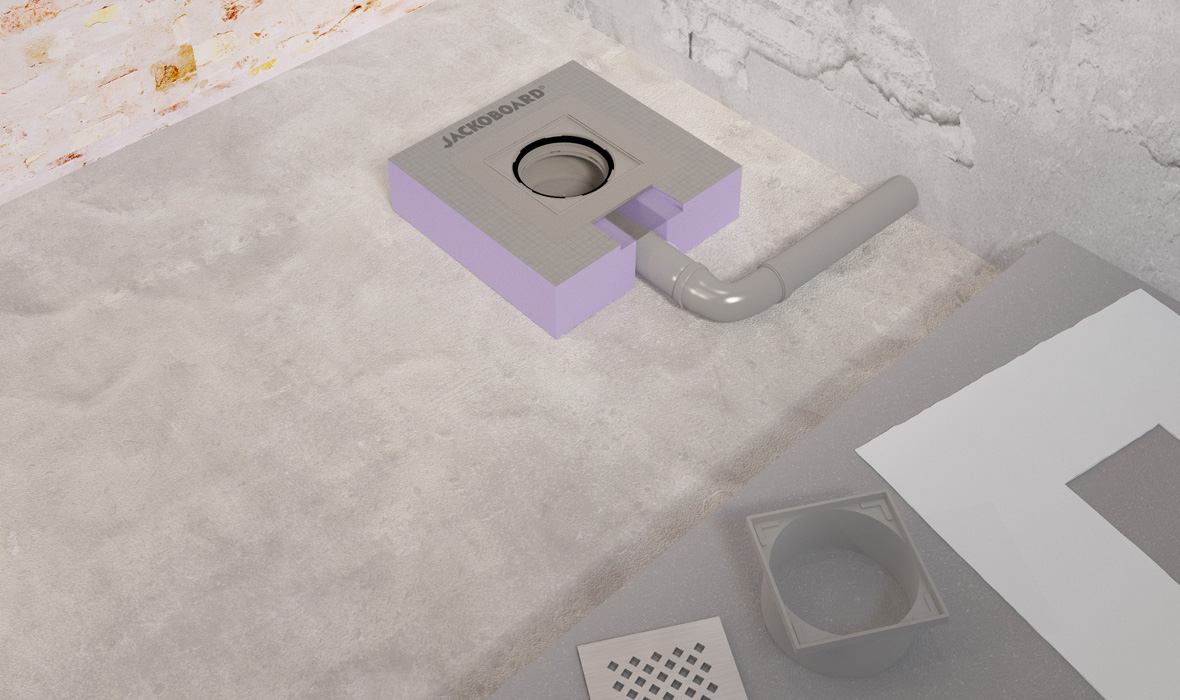 JACKOBOARD® Aqua Connect : le module pratique pour une évacuation maîtrisée dans les douches à chape