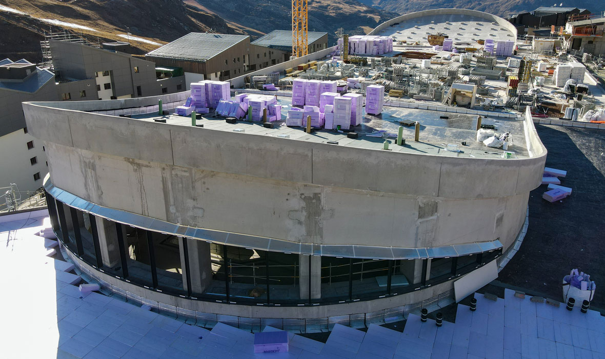 Centre sportif de Val Thorens - L’isolation inversée JACKODUR® deviendra (aussi) une piste de ski !