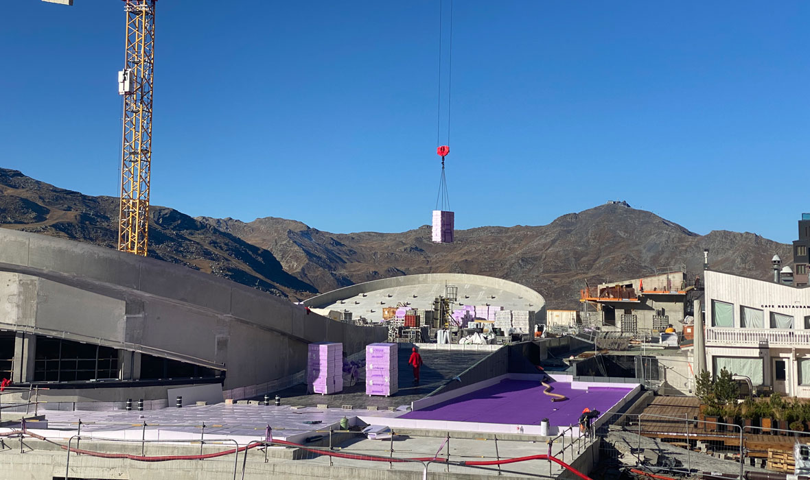 Centre sportif de Val Thorens - L’isolation inversée JACKODUR® deviendra (aussi) une piste de ski !