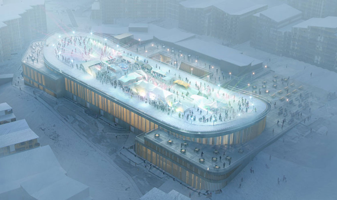 Sportcentrum Val Thorens - JACKODUR® voor omkeerdakisolatie wordt (ook) een skipiste!
